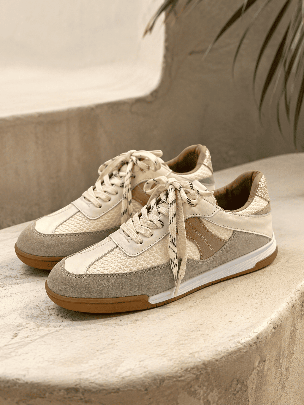 Tenis en Cuero Talco para Dama Retro Bont