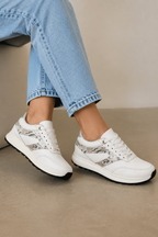Tenis en Cuero Blanco para Dama Serena Bont
