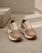 Tenis en Cuero Taupe para Dama Boreal Bont