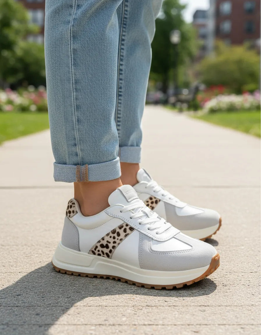 Tenis Blanco Mujer en Cuero Bont Madrid