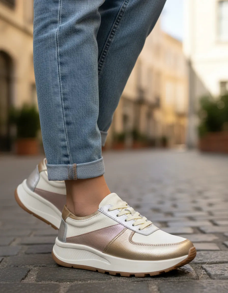 Tenis Multicolor Mujer en Cuero Bont Torino