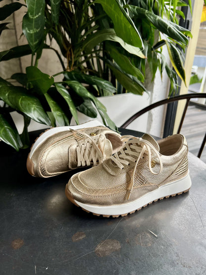 Tenis Oro Mujer en Cuero Bont Catania