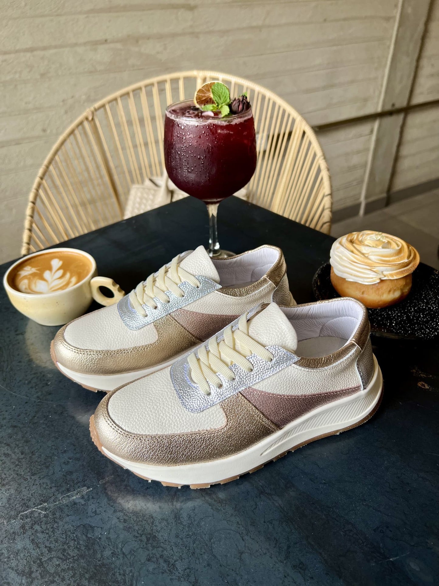 Tenis Multicolor Mujer en Cuero Bont Torino