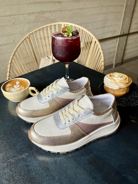 Tenis Multicolor Mujer en Cuero Bont Torino