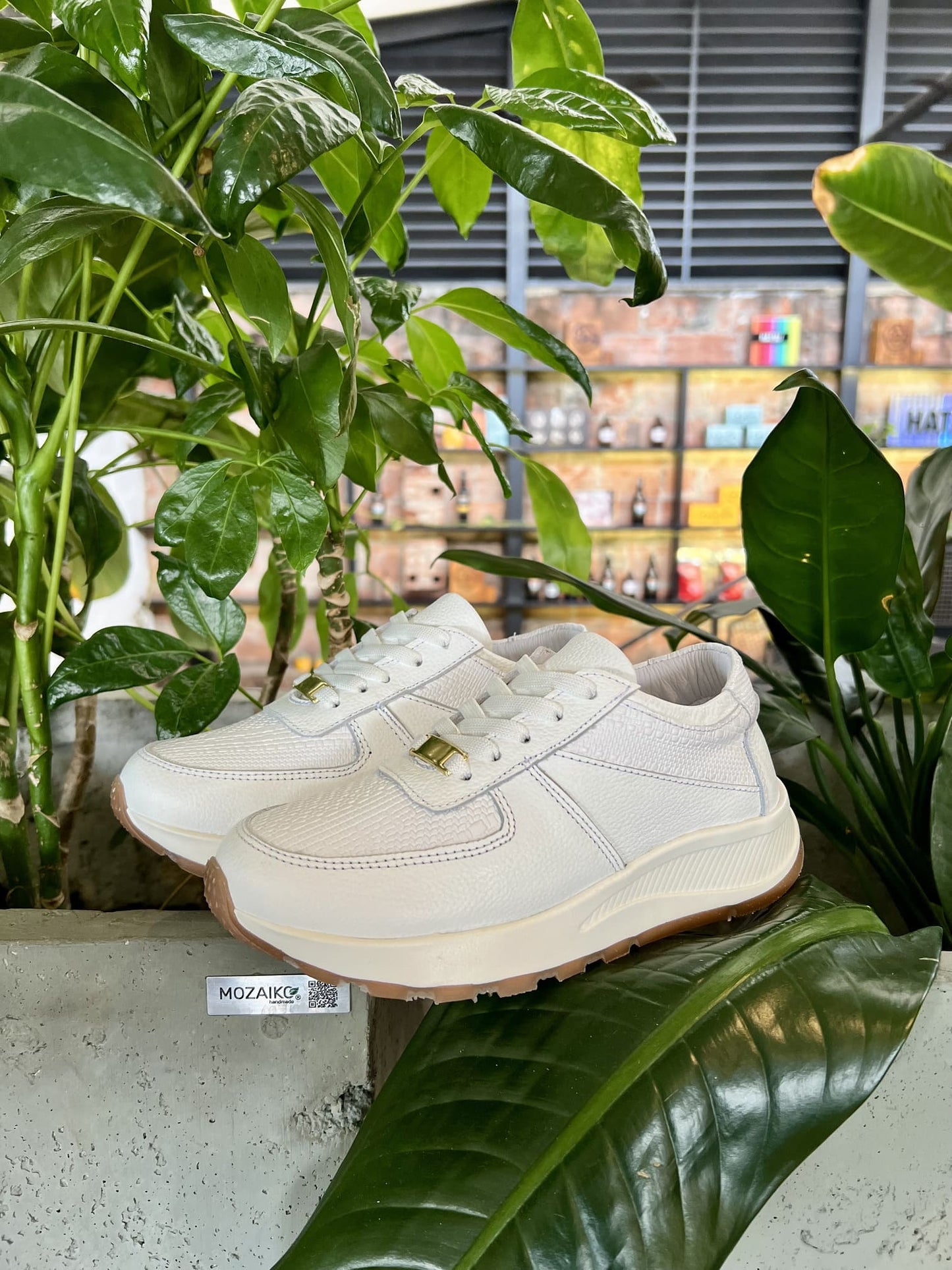 Tenis Blanco Mujer en Cuero Bont Torino