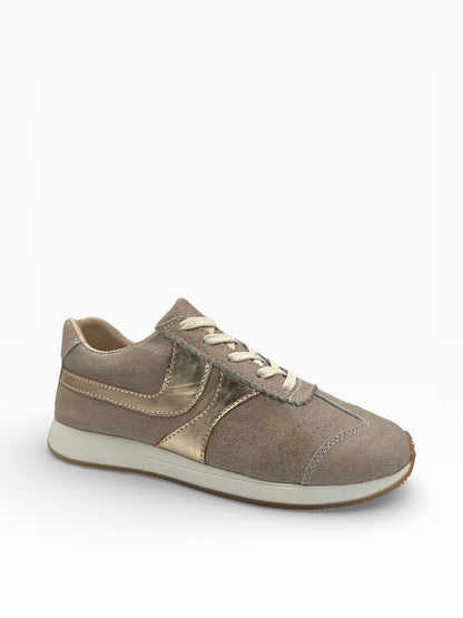 Tenis Beige Mujer Cuero Bont Lucca
