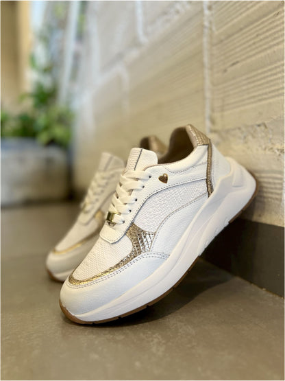 Tenis Blanco Mujer en Cuero Bont Baru