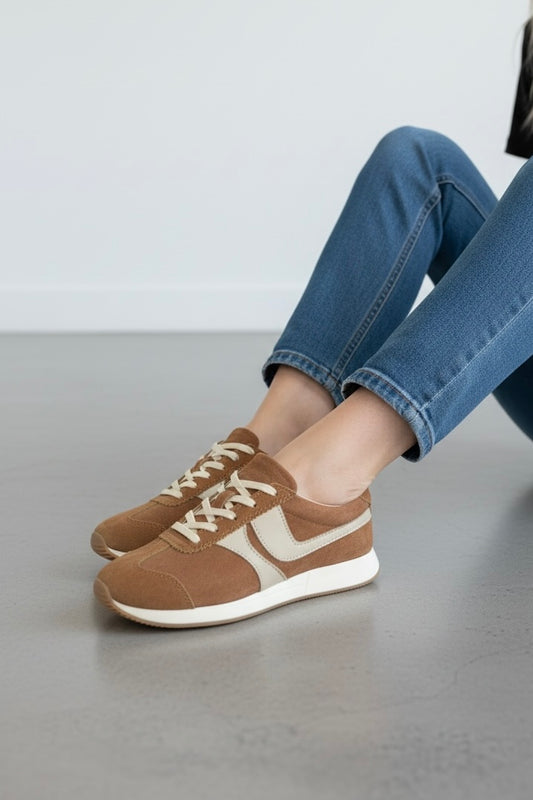 Tenis Miel Mujer Cuero Bont Lucca